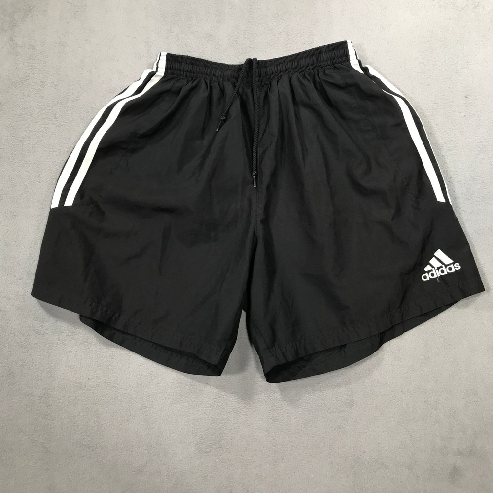 Adidas Climalite Black 3-Stripe Athletic Shorts Women Medium 164883 AAL001